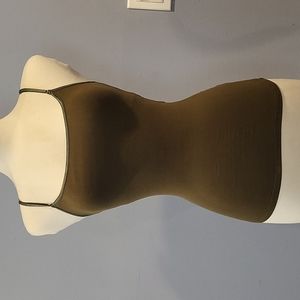 Small Olive Green Ambiance Cami Tank Top Adjustable Straps